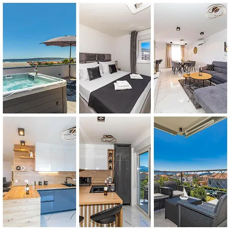Apartamento Rooftop New Castel 2023 Private Jacuzzi Kaštela